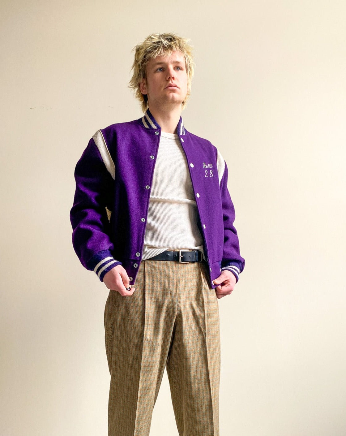 Vintage Purple Varsity Jacket