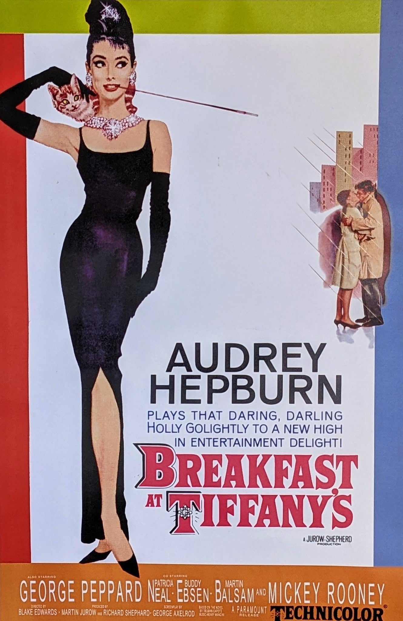 Breakfast at Tiffany's Audrey Hepburn Movie Poster Print