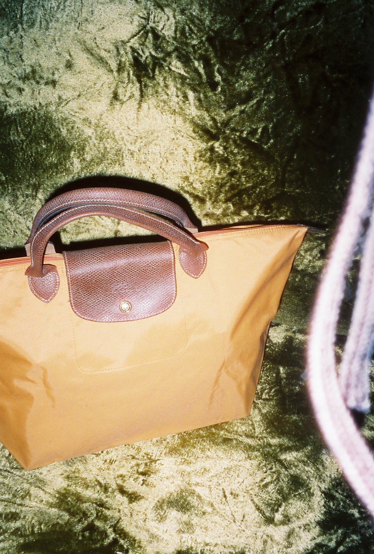 Longchamp Le Pliage Top-Handle Leather Bucket Bag