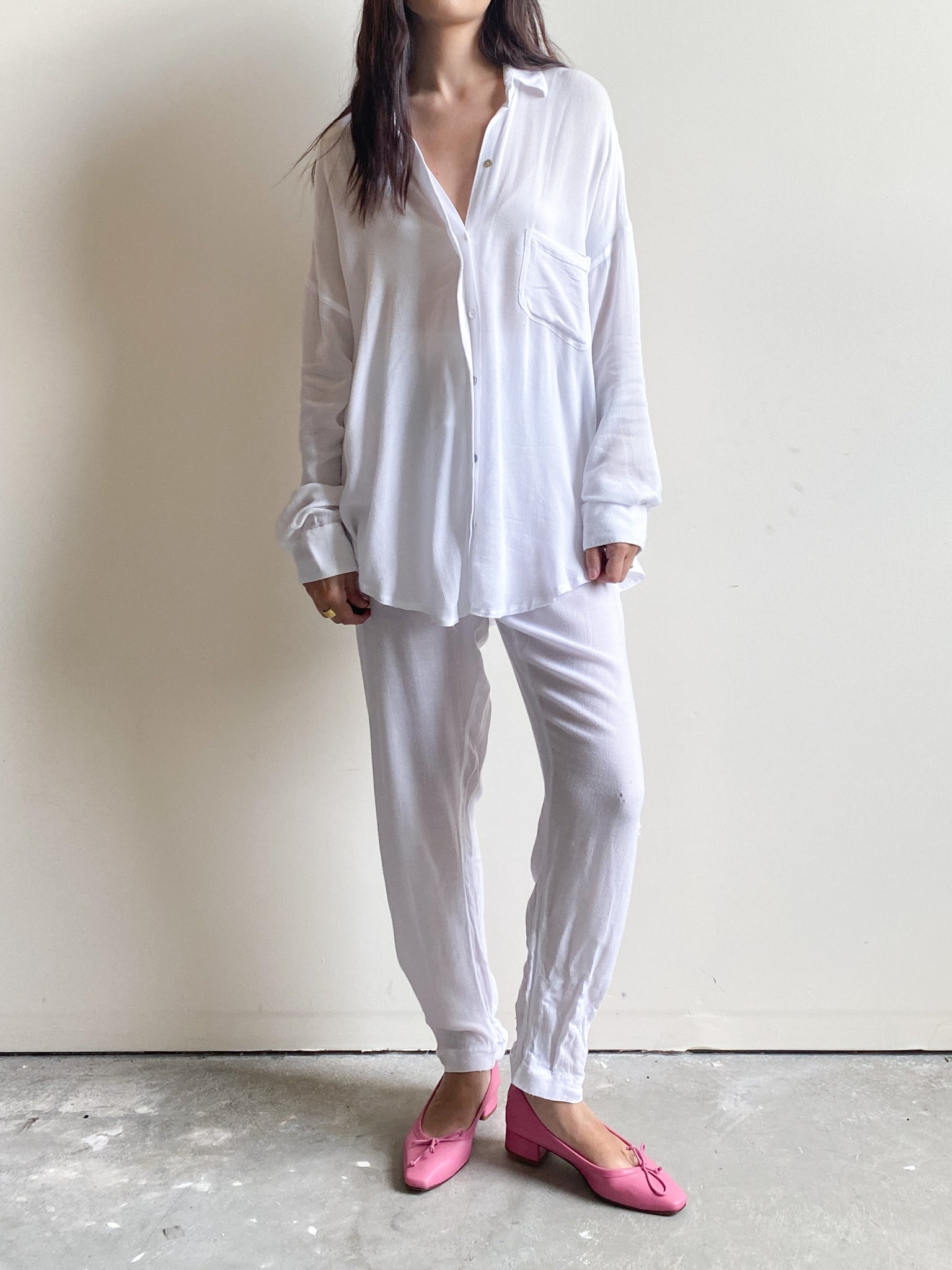 Negative Matching White Top and Pant Set (S)
