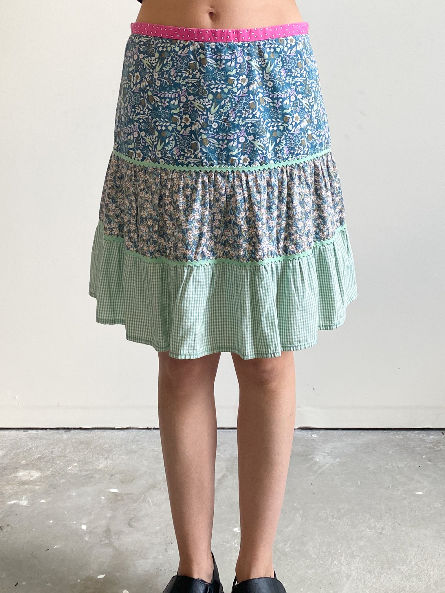 American Eagle Mixed Print Tiered Skirt (XS)
