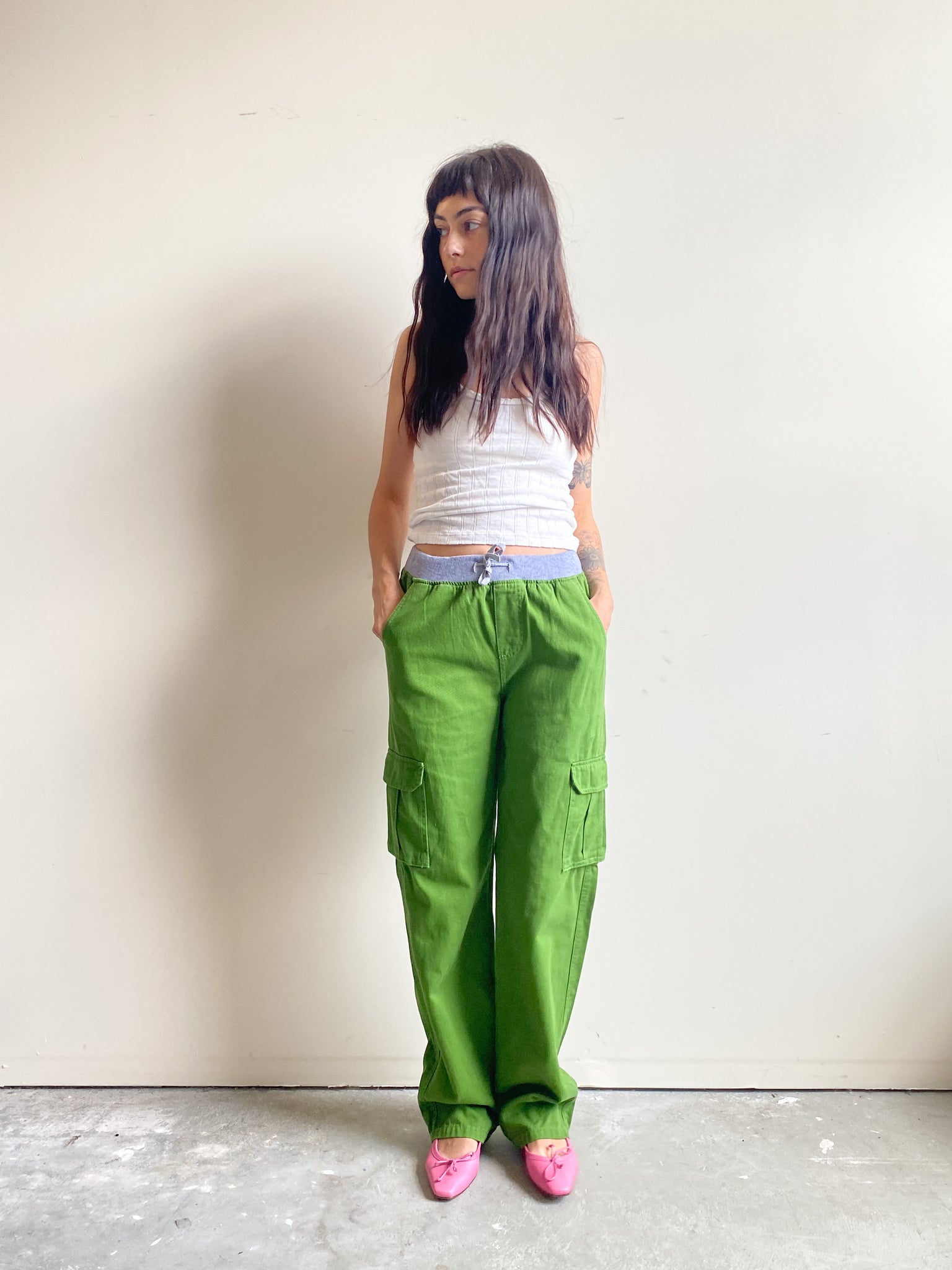 Camp and Campus Green Cargo Pants (S)