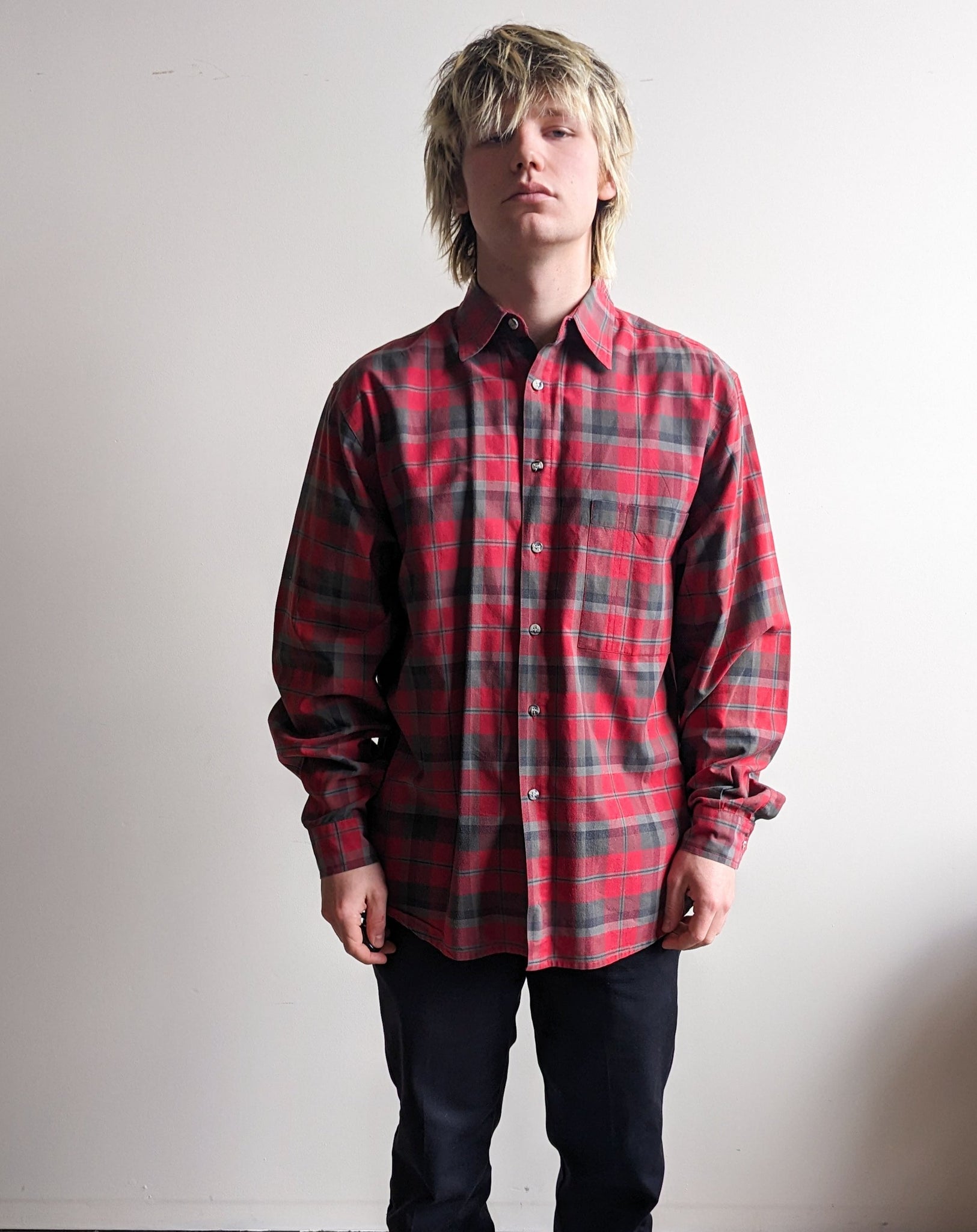 The Territory Ahead Red Plaid Button Up Shirt (L)
