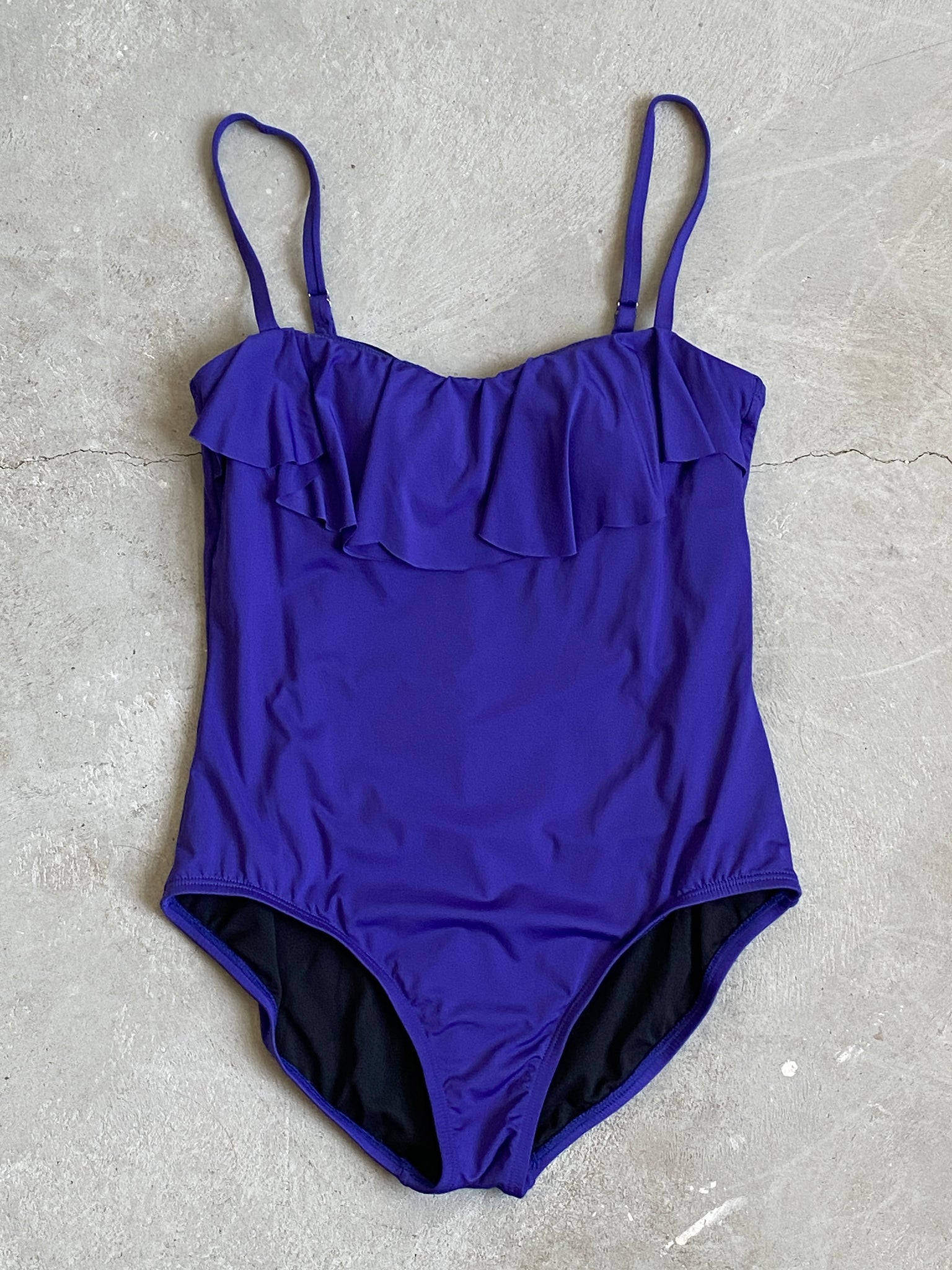Purple Ruffle One Piece Swimsuit (M)