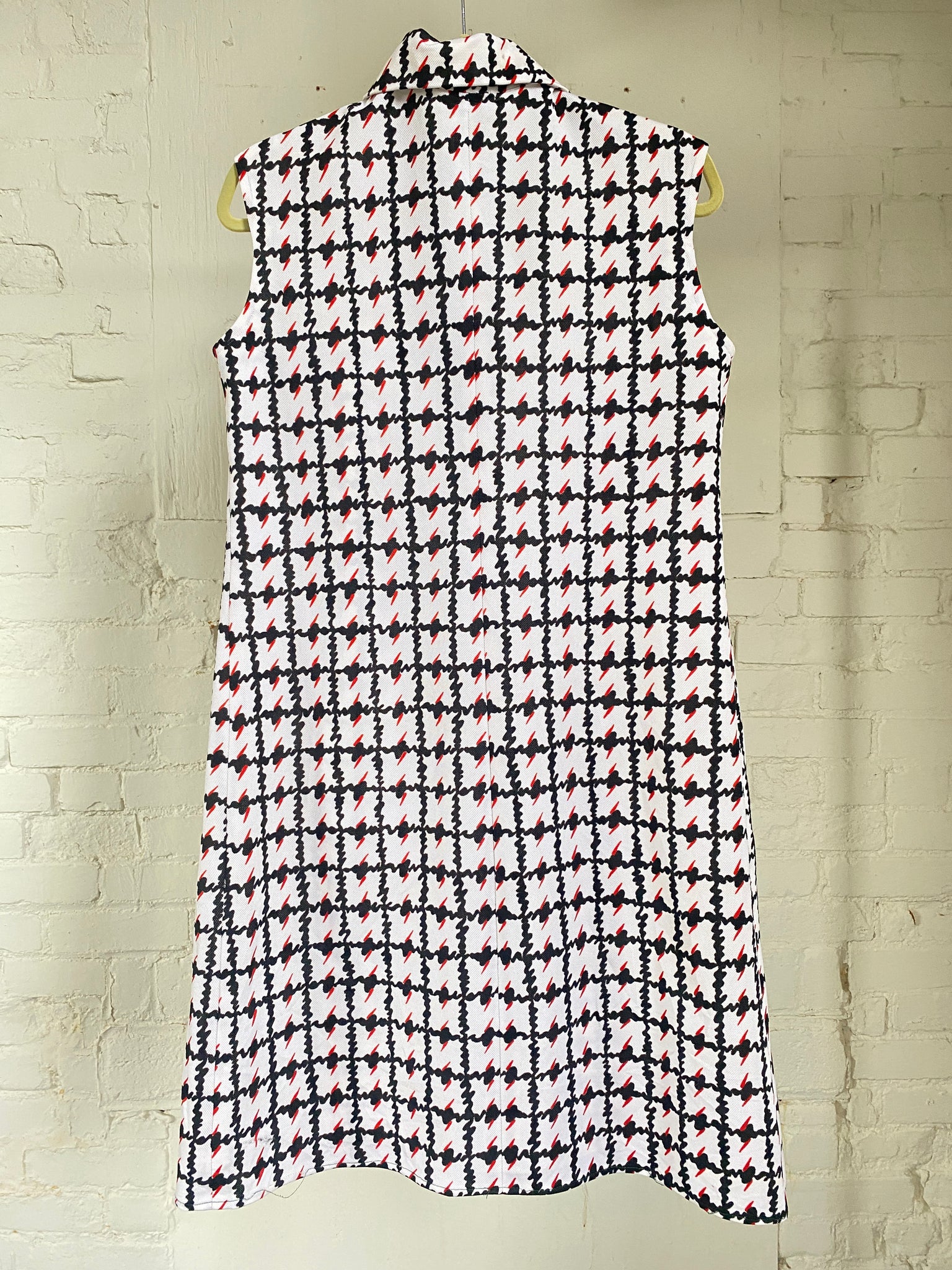 Vintage 70's Patterned Dagger Collar Dress (M)