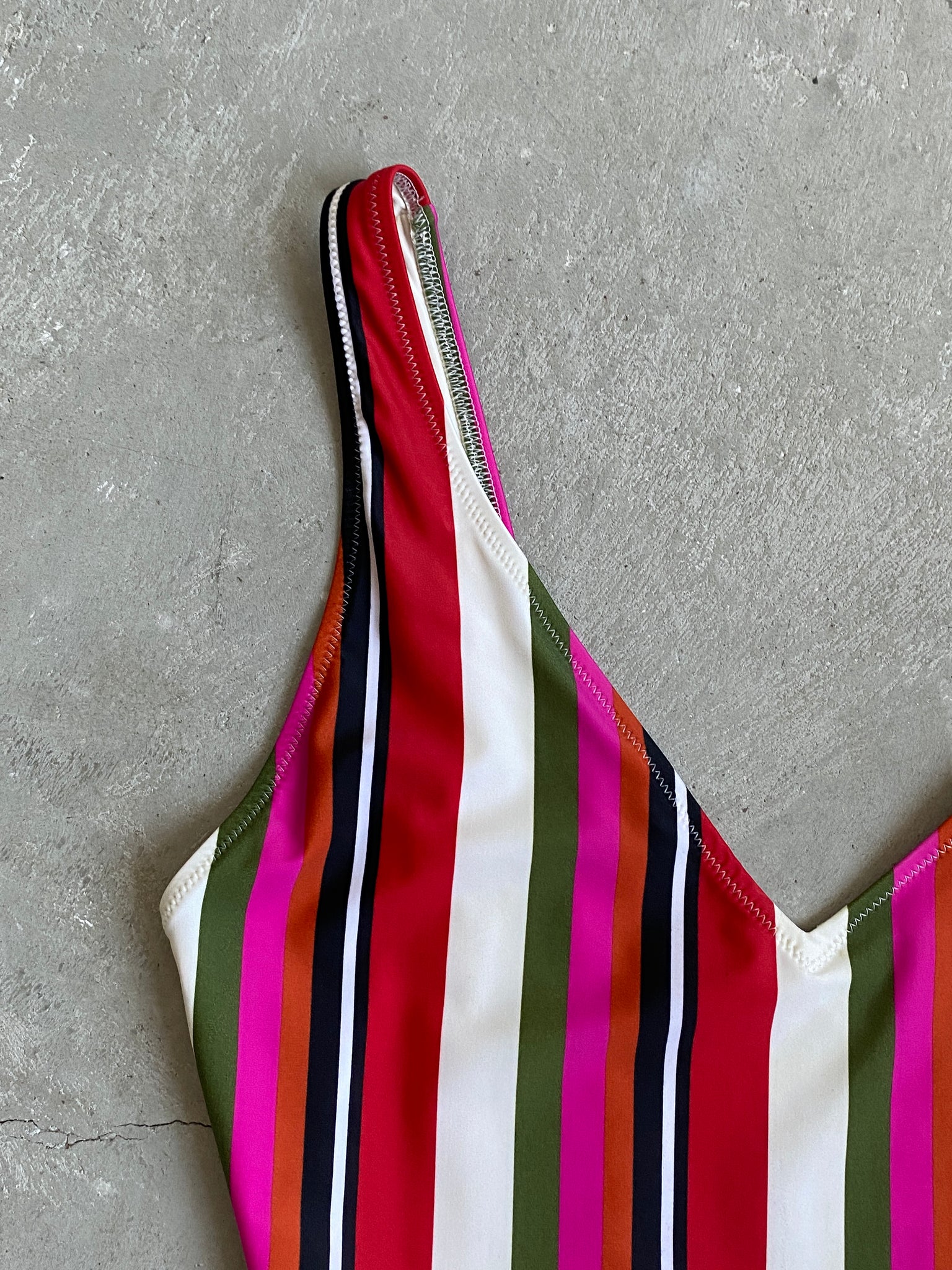 Striped One Piece Bathing Suit by Solid & Striped (XL)