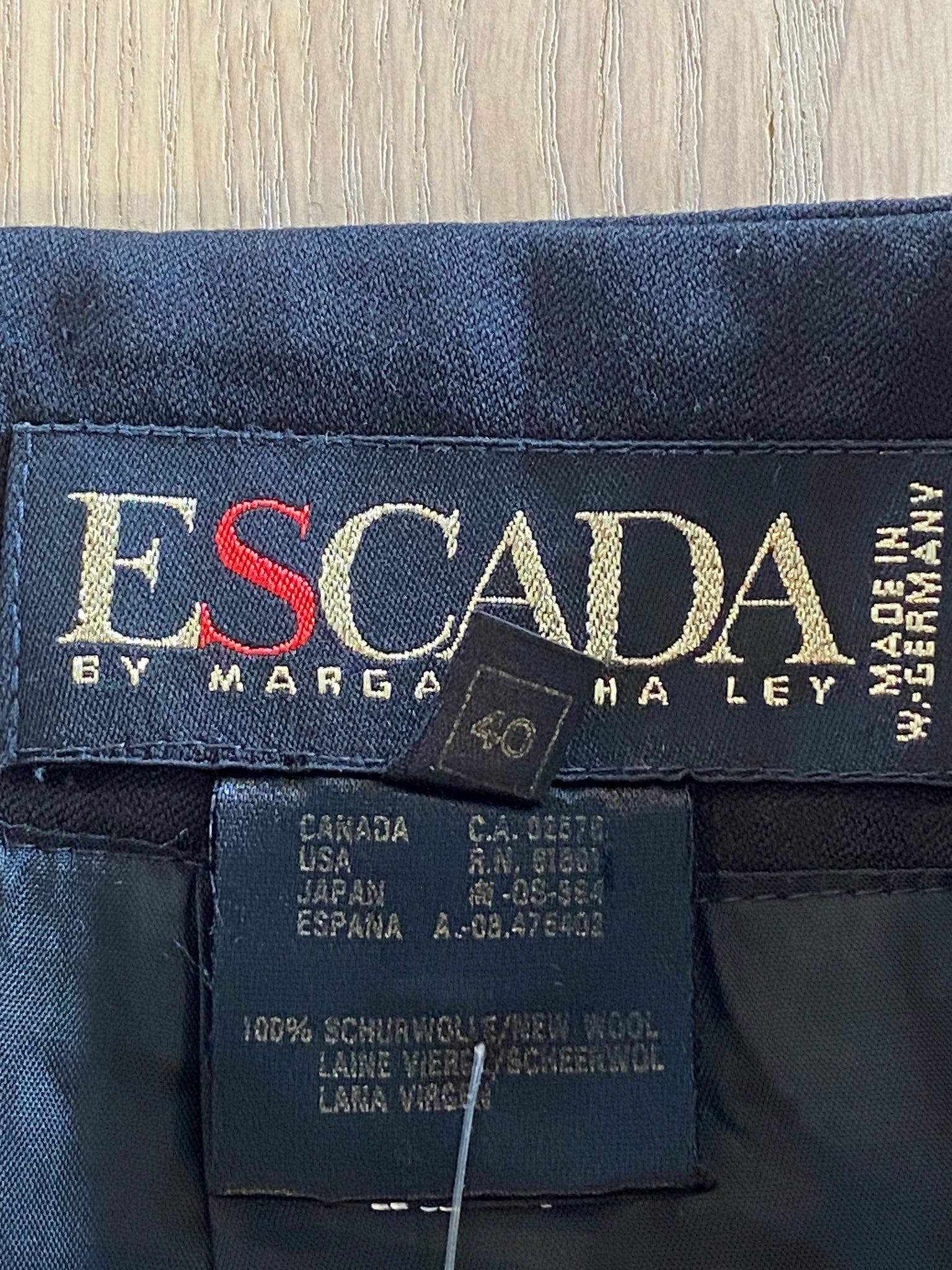 Black Escada Suit Skirt (S)
