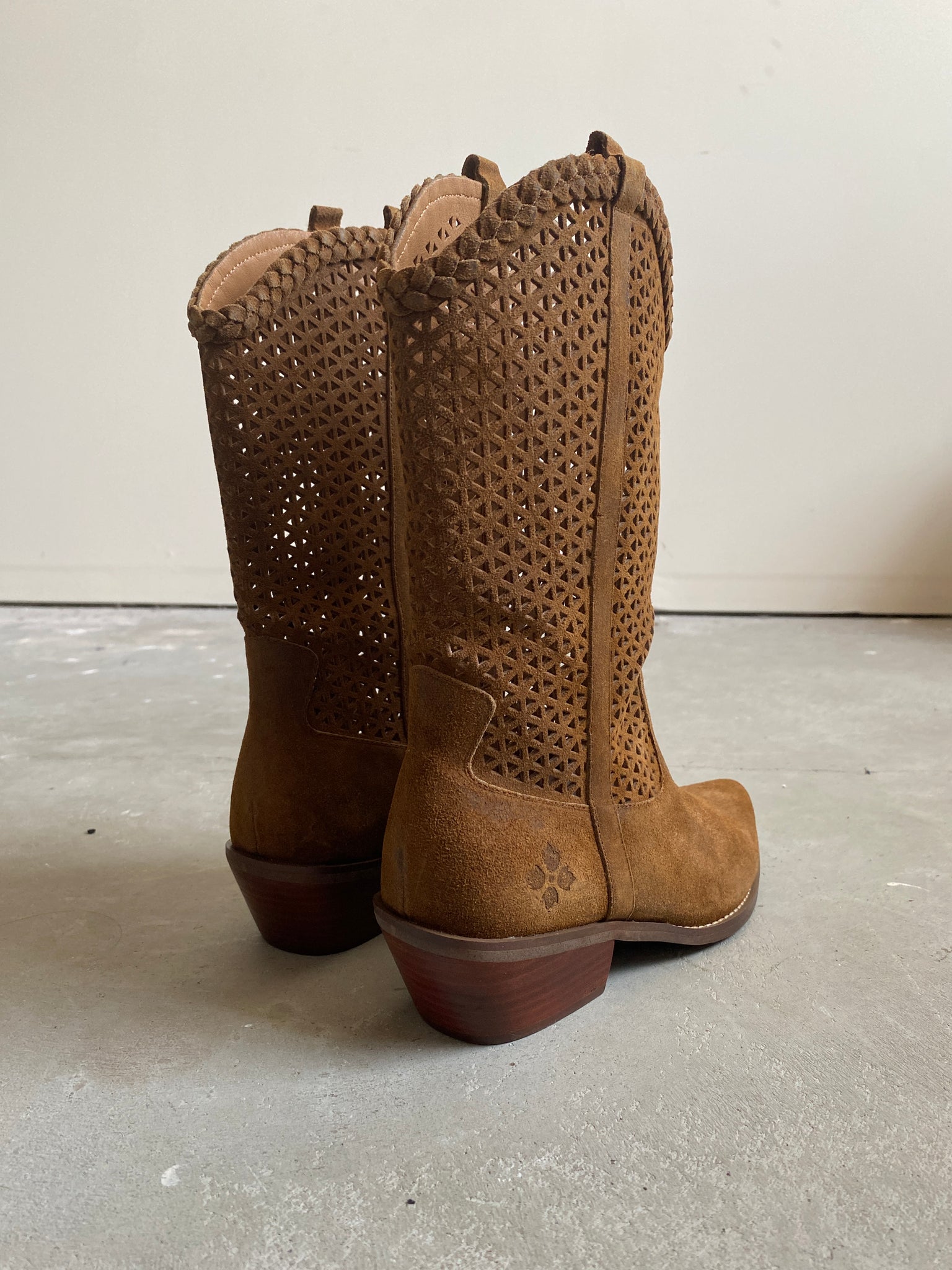 Patricia Nash Brown Suede Cowgirl Boots (U.S. Women 9)