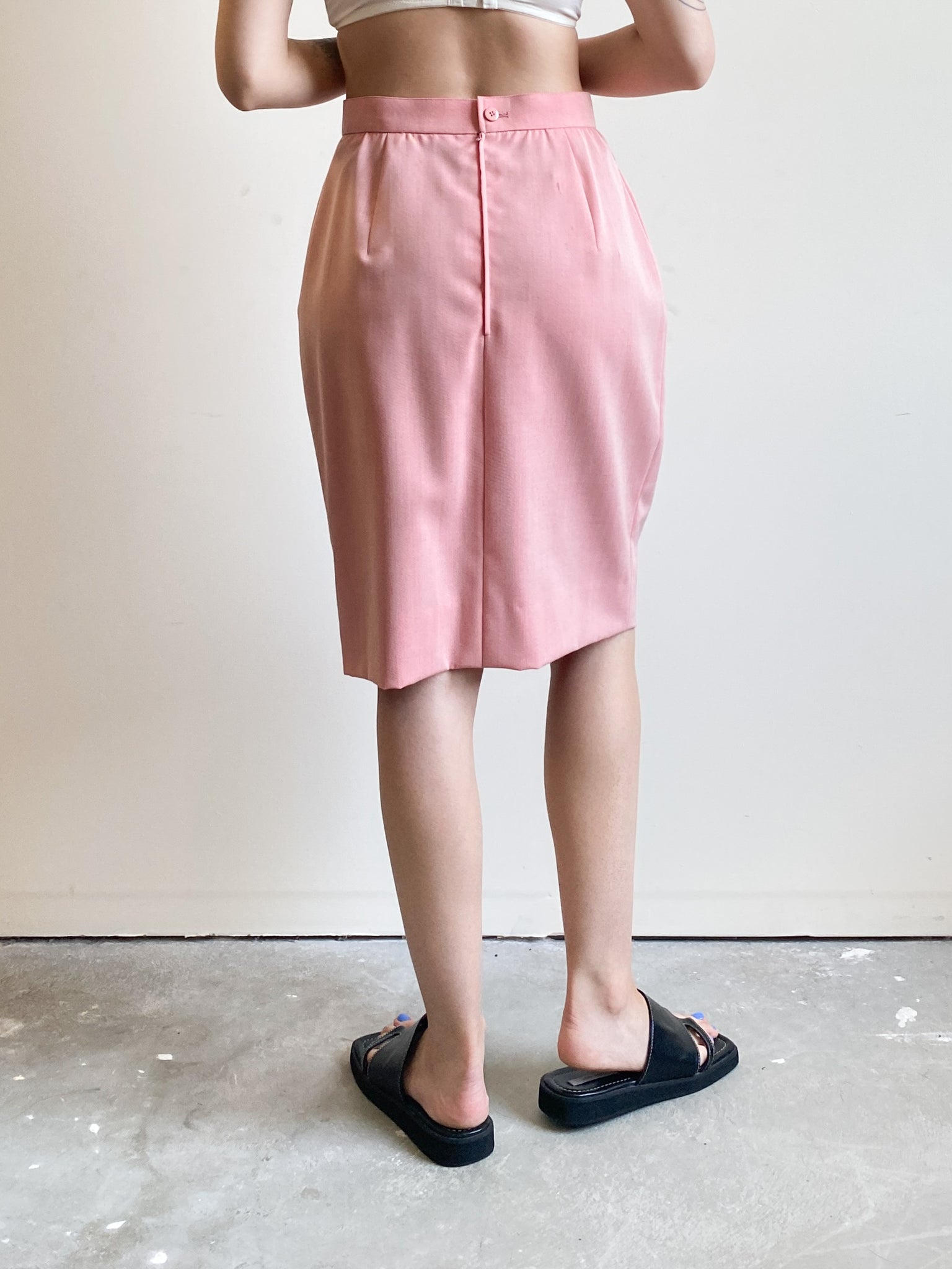 Vintage Ungaro Pink Suit Skirt (XS)