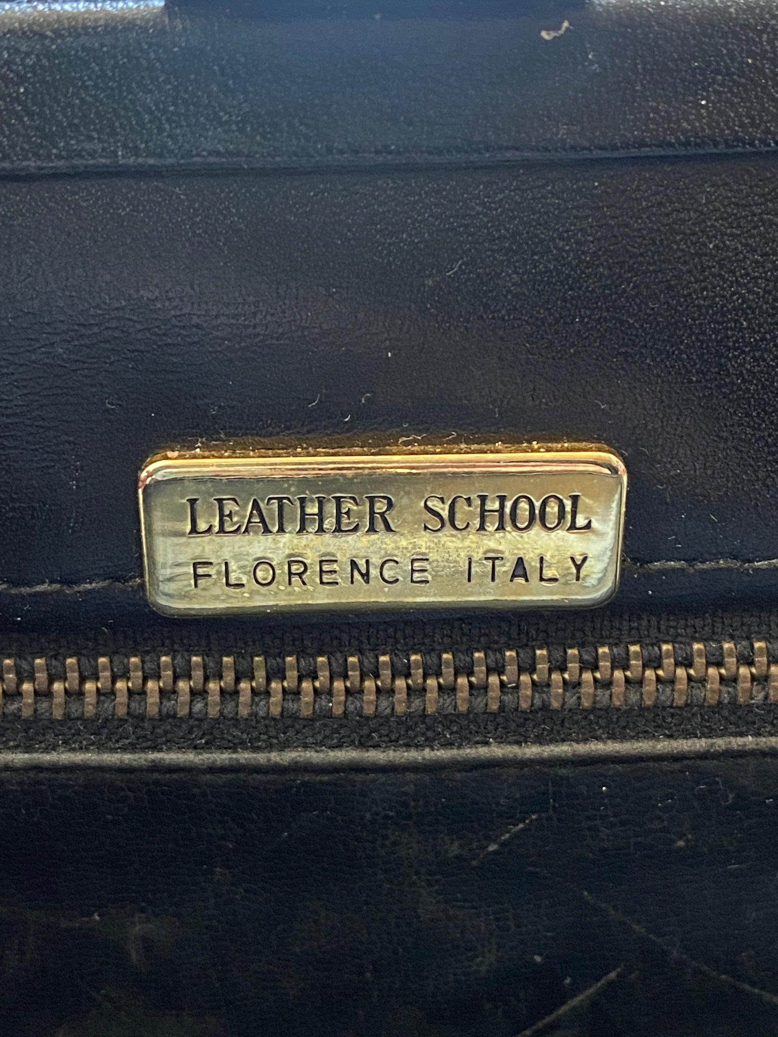 Vintage Black Customized Bag by Leather School