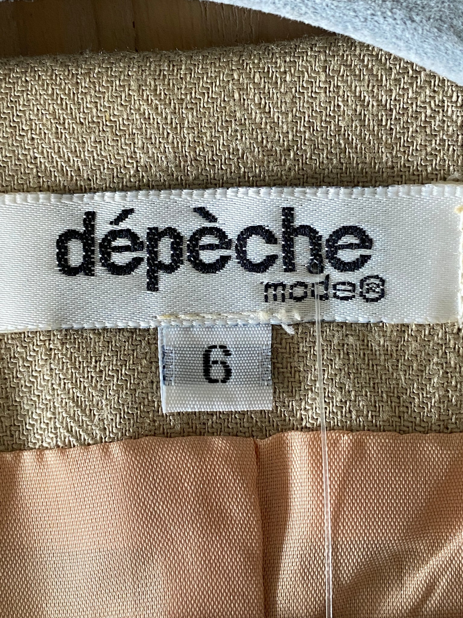 Vintage Dépèche Khaki Button Down Dress (M)
