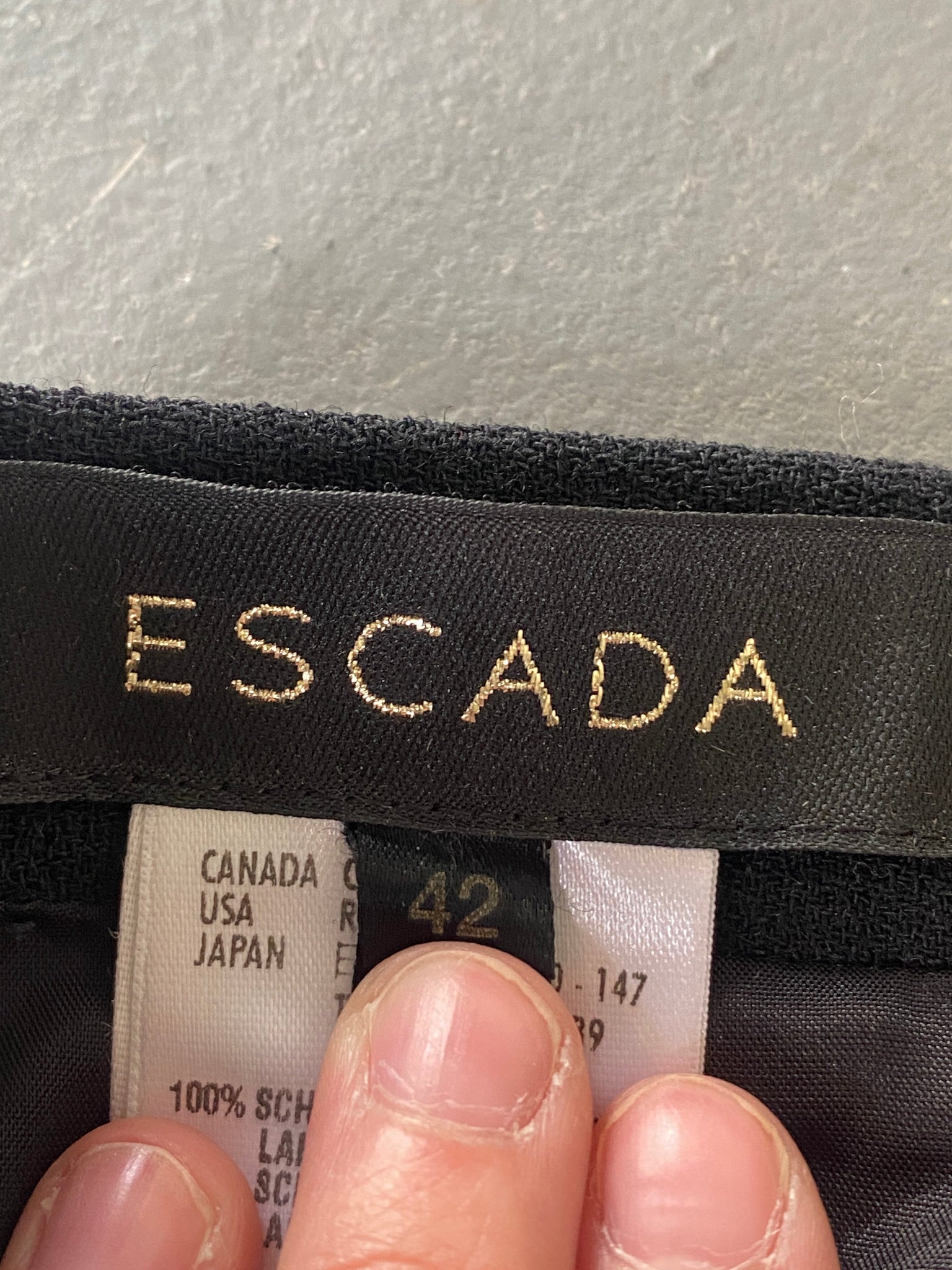 Vintage Escada Wool Skirt (M)