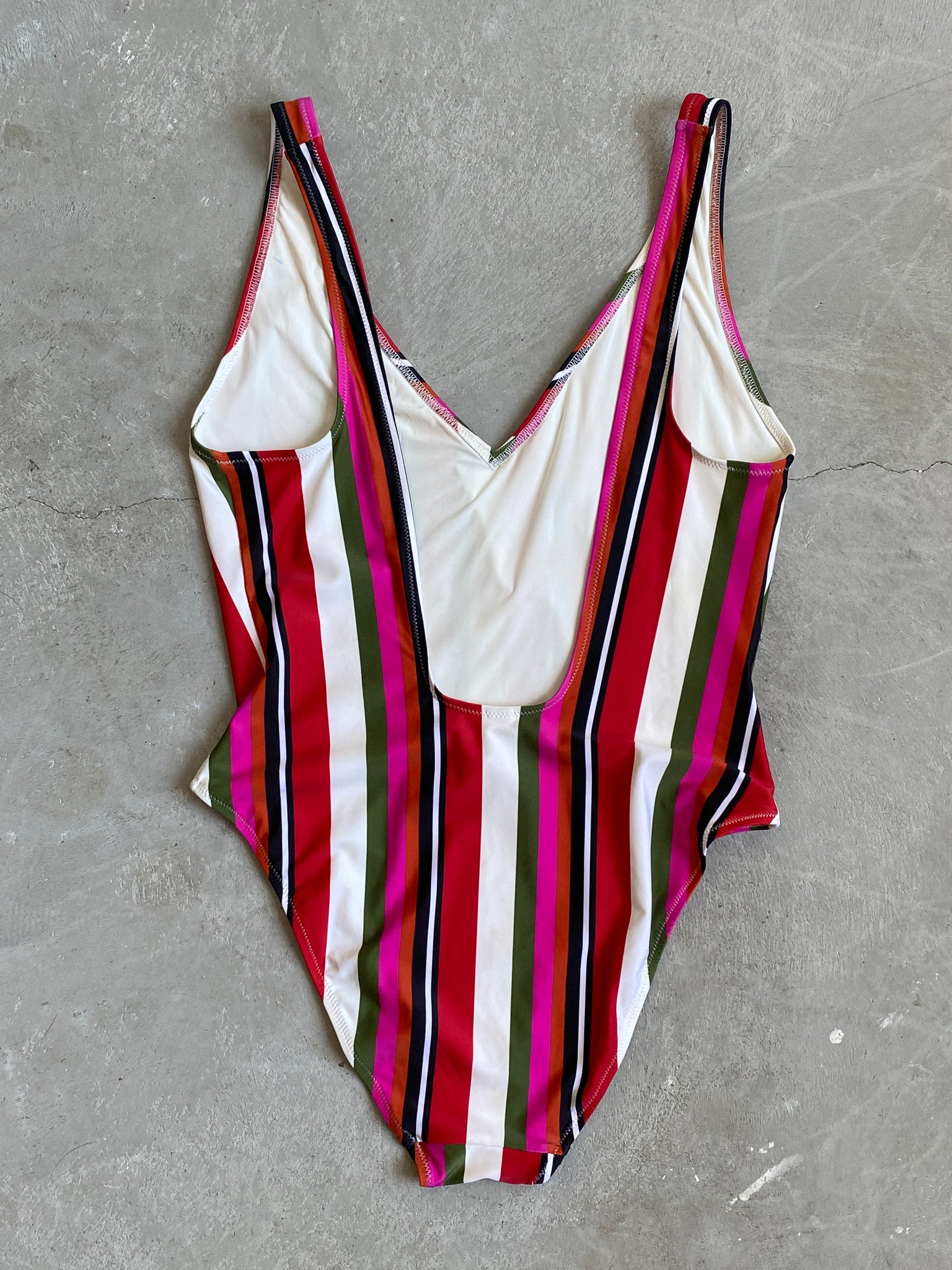 Striped One Piece Bathing Suit by Solid & Striped (XL)