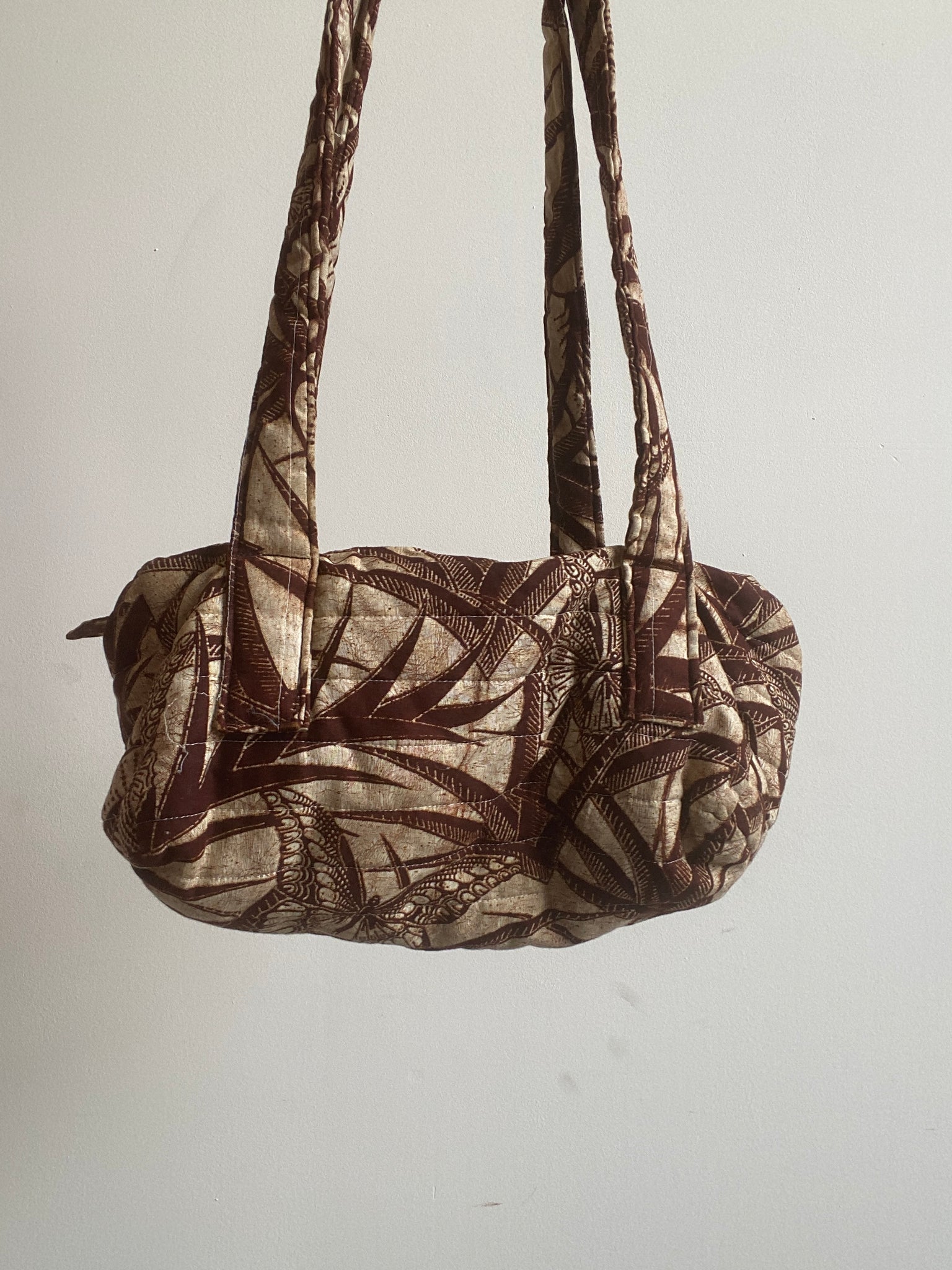 Water Witch Brown Patterned Quilted Bag