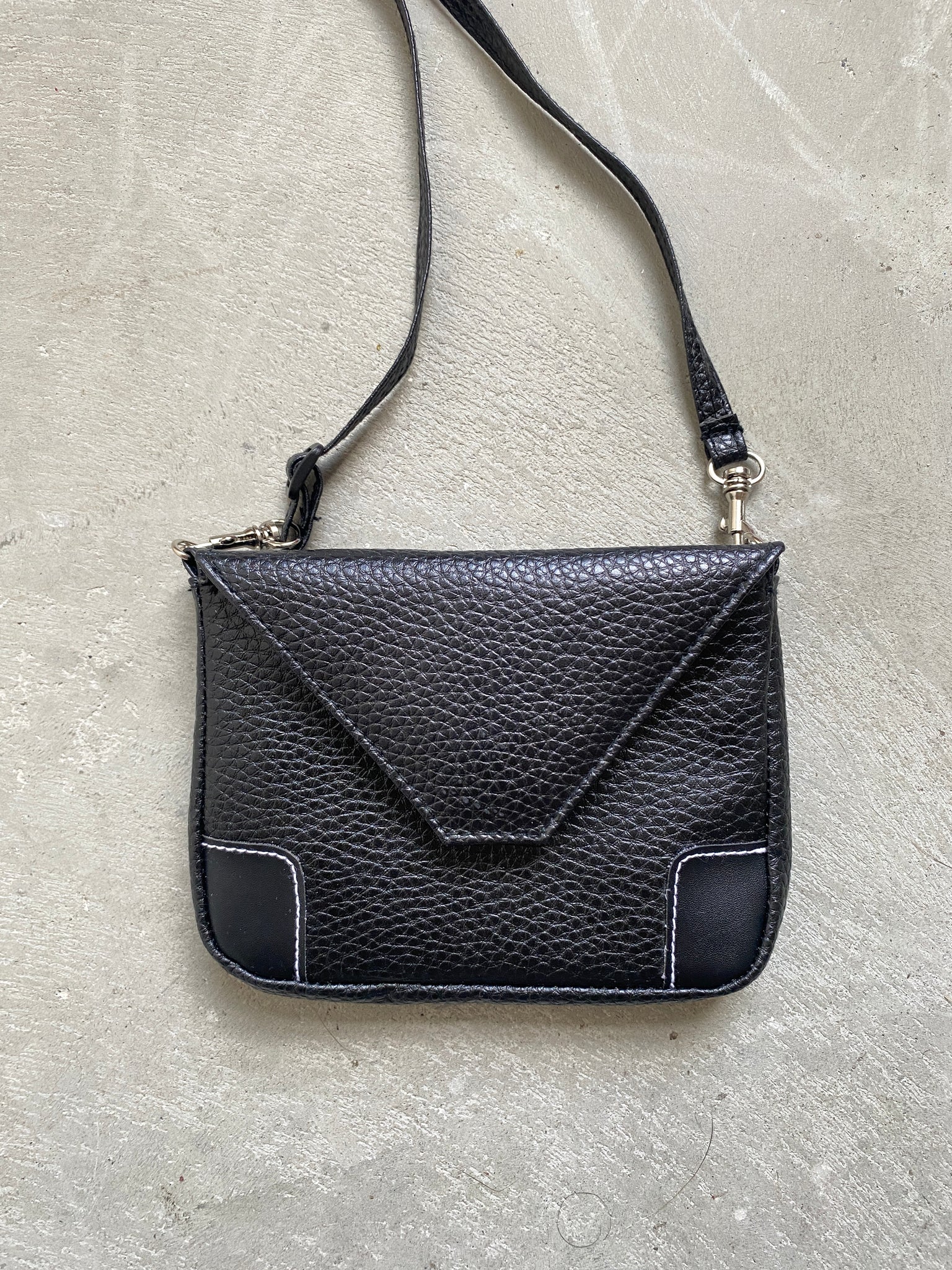Mini Black Crossbody Envelope Bag