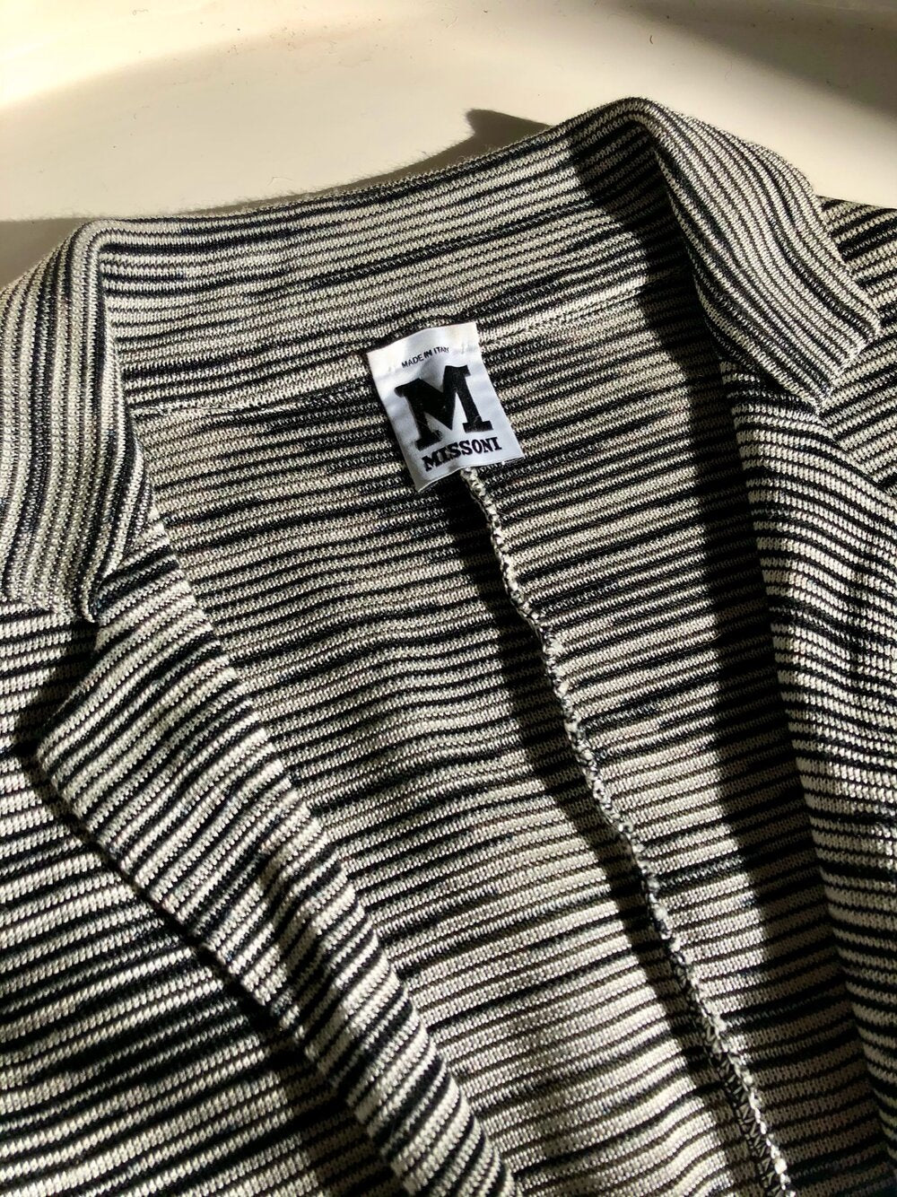 Missoni Striped Knit Short Sleeve Blazer (M)