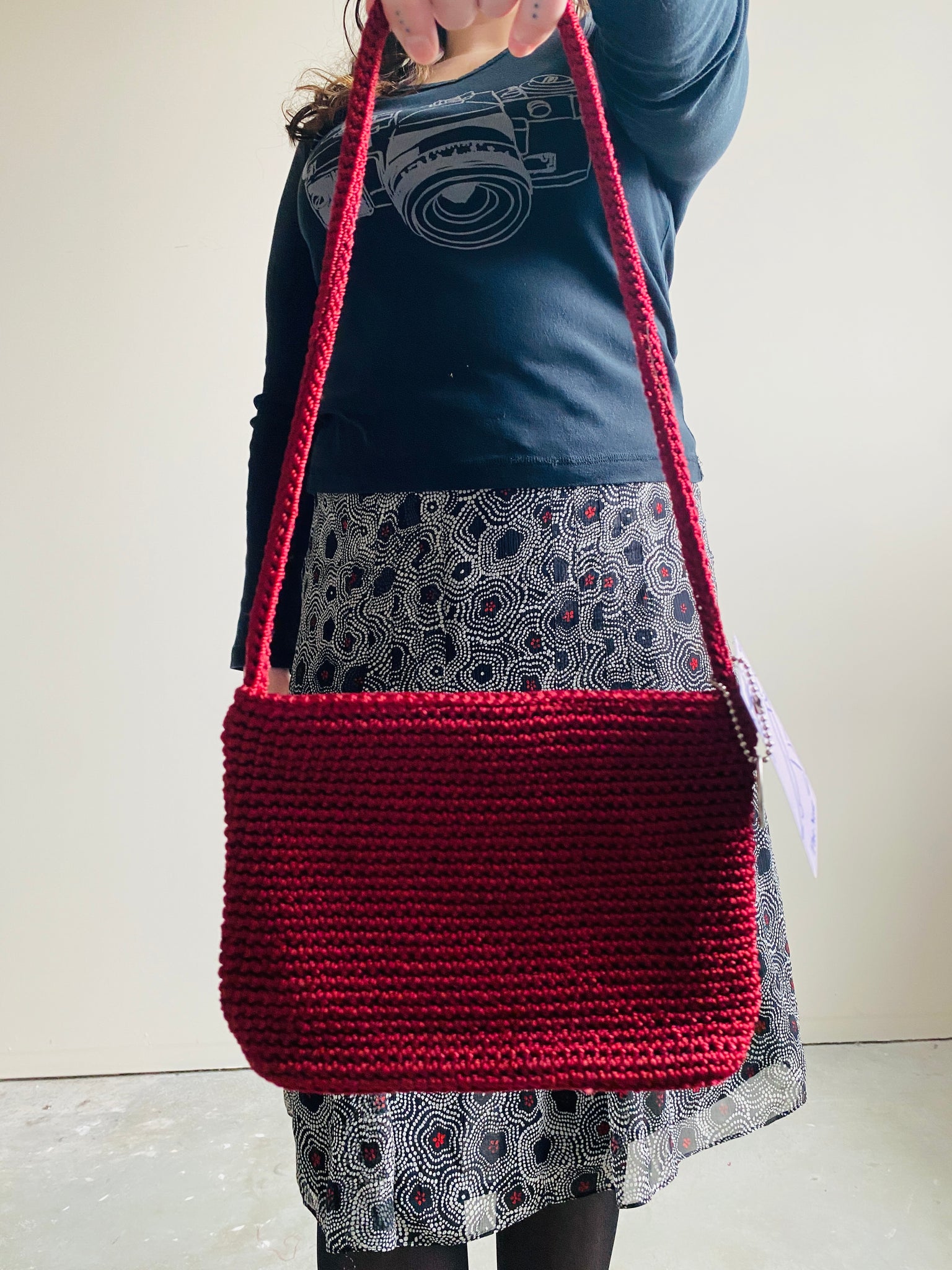 The Sak Small Red Woven Purse