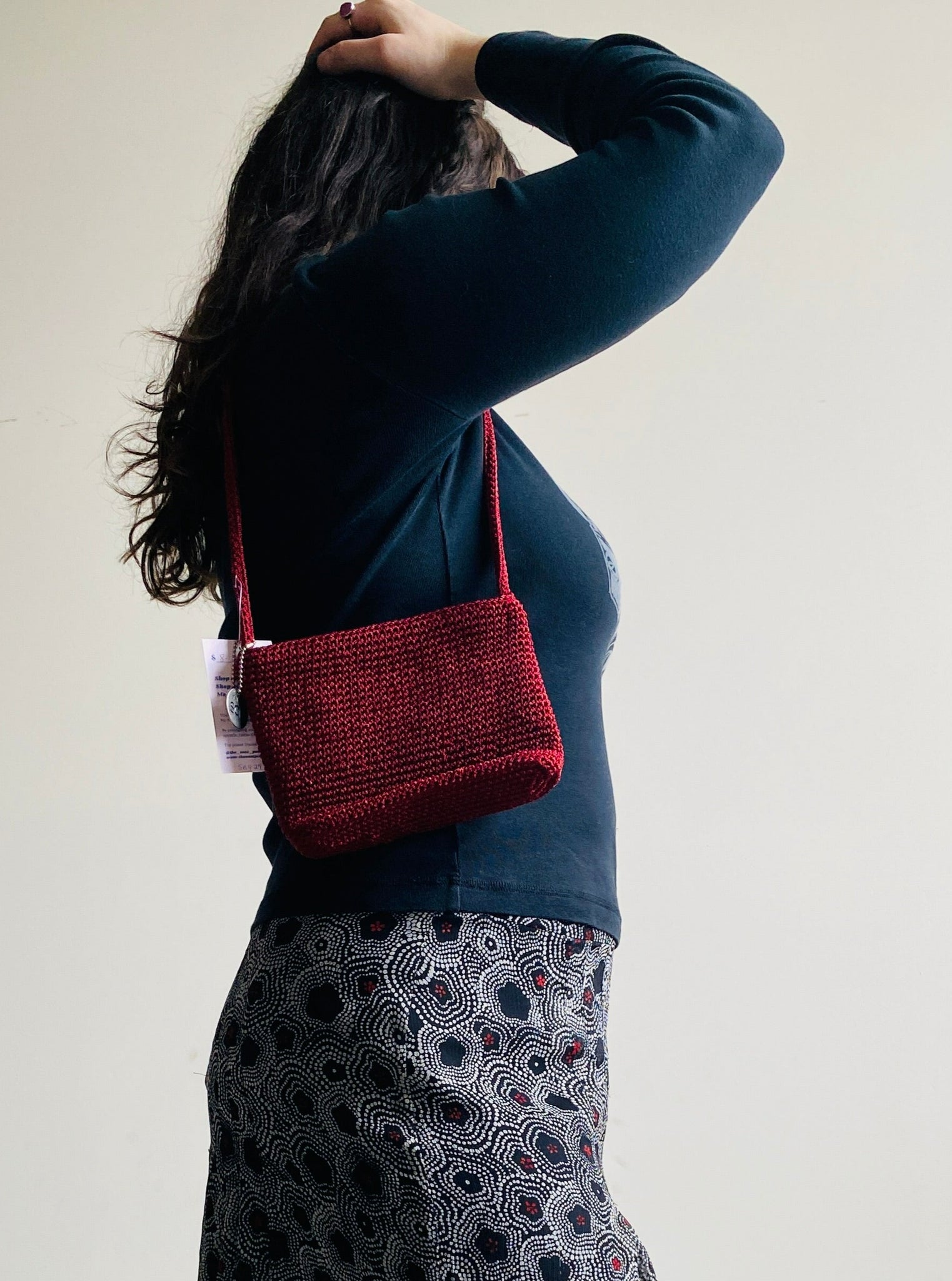 The Sak Small Red Woven Purse