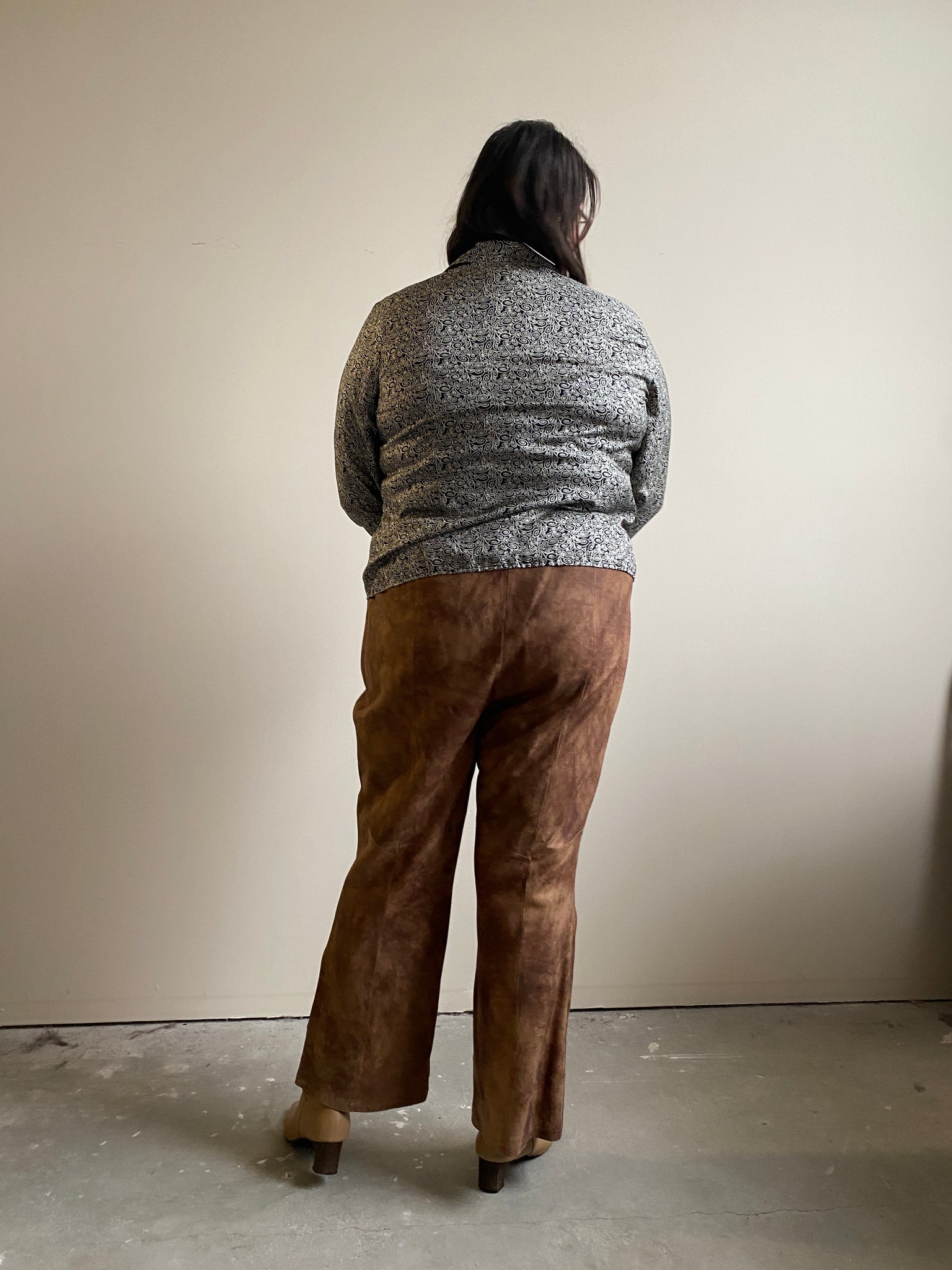 Brown Suede Flare Pants (2X-3X) – The Nest