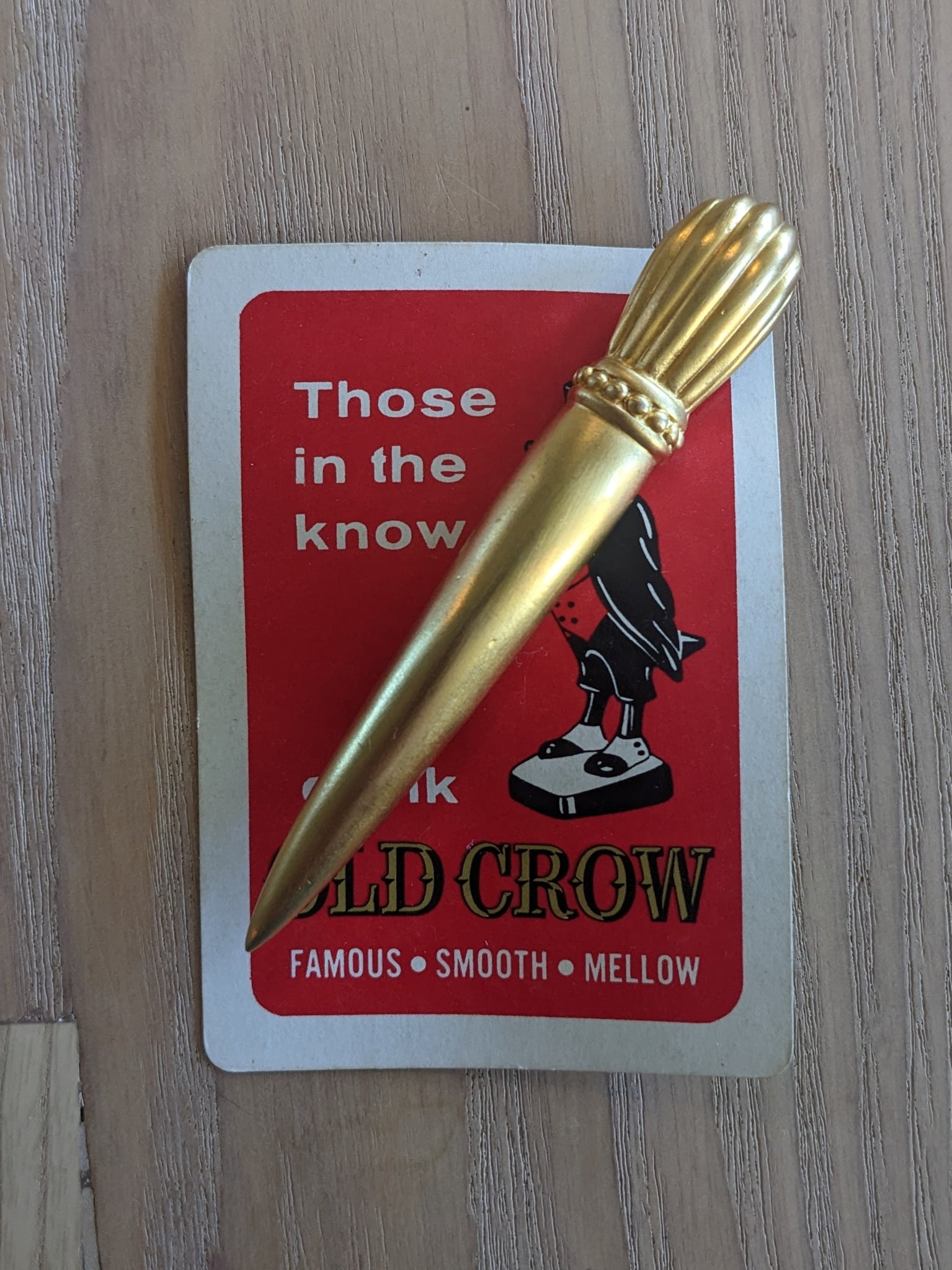 Gold Dagger Vintage Pin