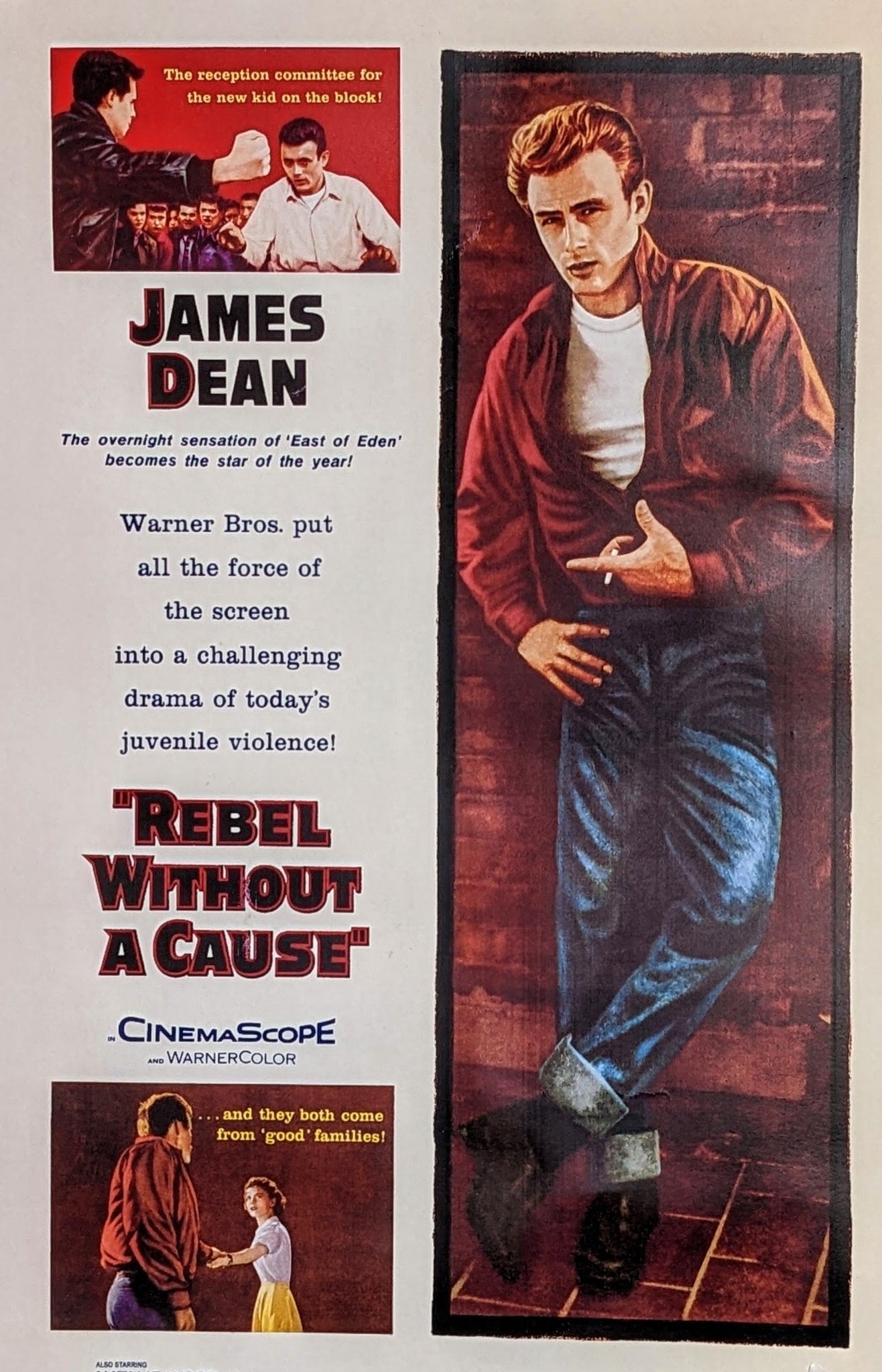 Rebel Without a Cause staring James Dean, Movie Poster
