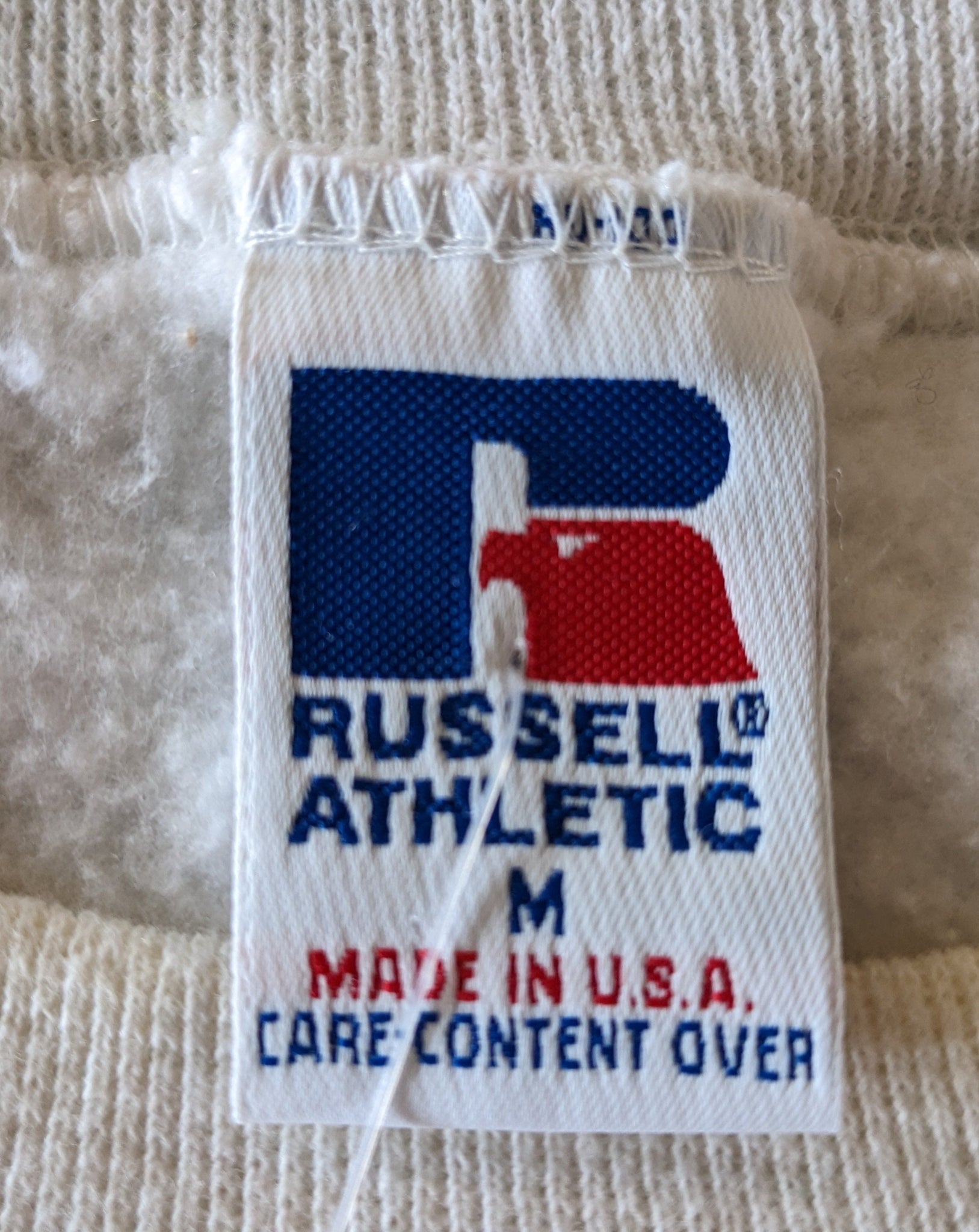 Vintage Stained White Russell Crewneck (M)