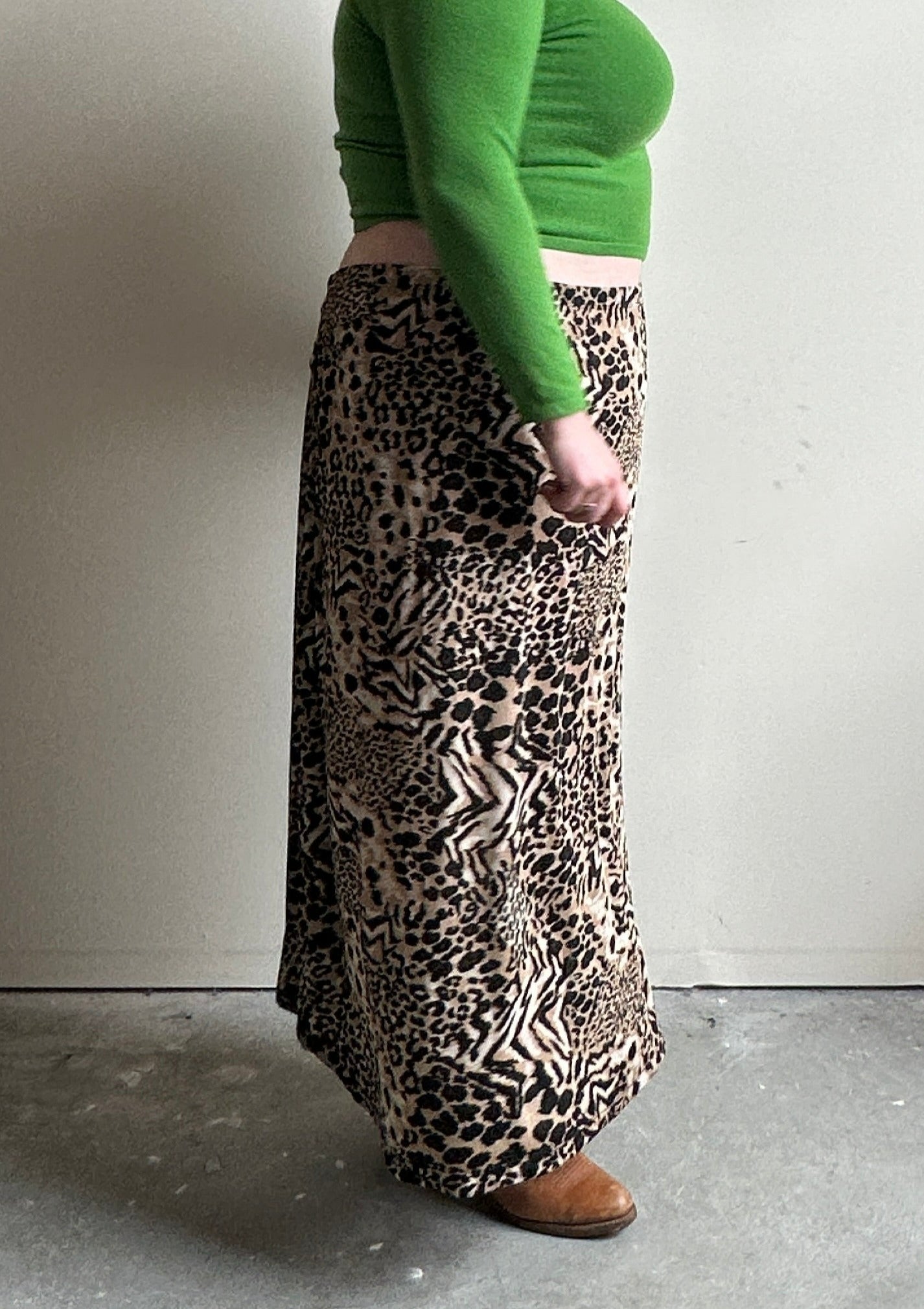 Vintage Leopard Print Skirt (4X/5X)