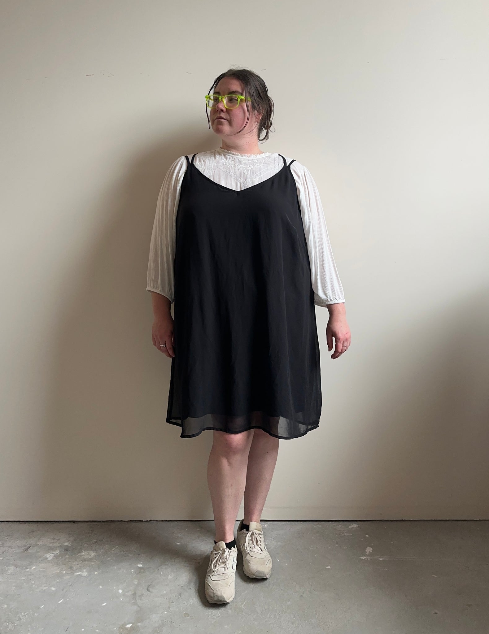 White Flowy Peasant Top/Dress (4XL)