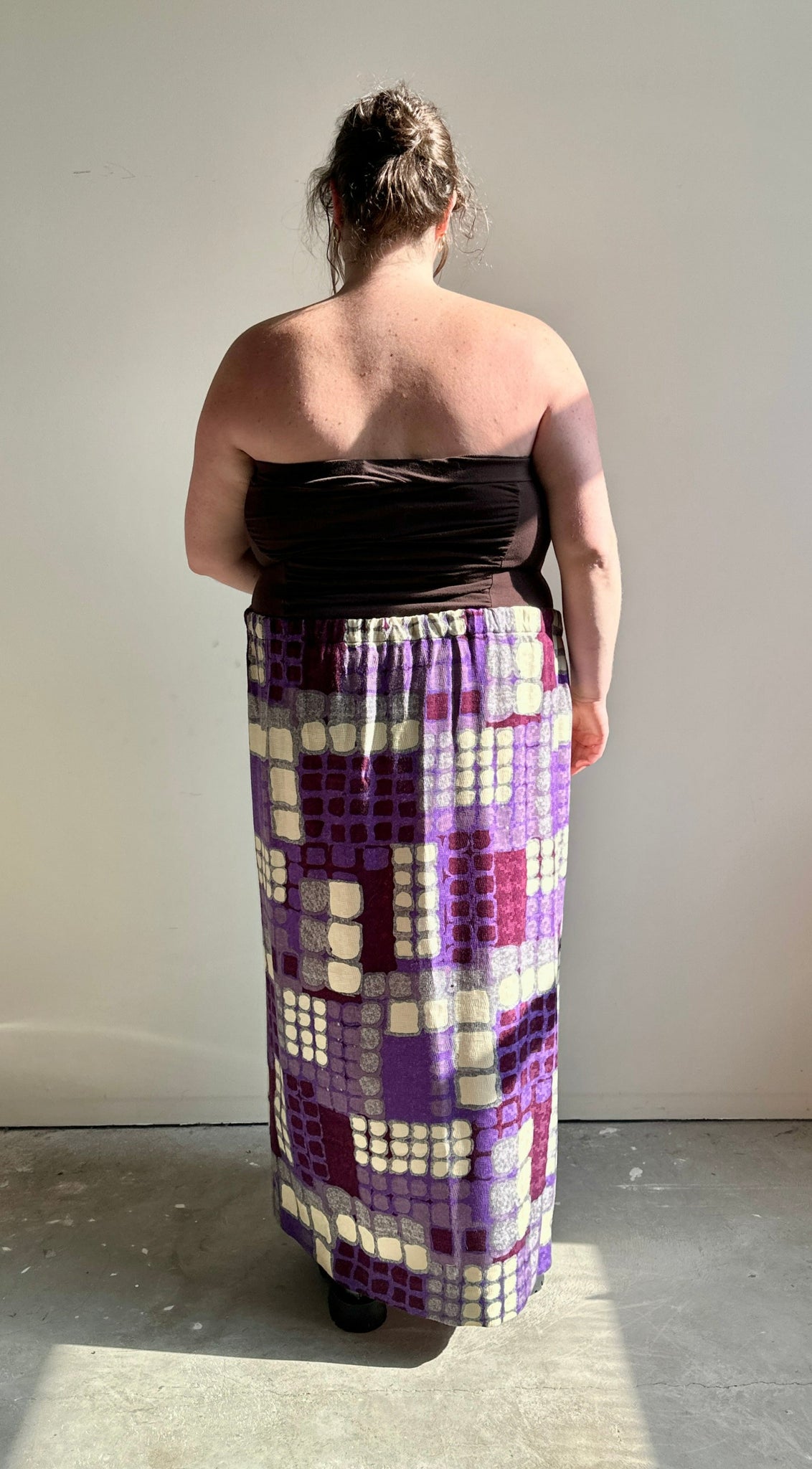 Vintage Woven Raw Silk Skirt, One-of-a-Kind! (3X-4X)