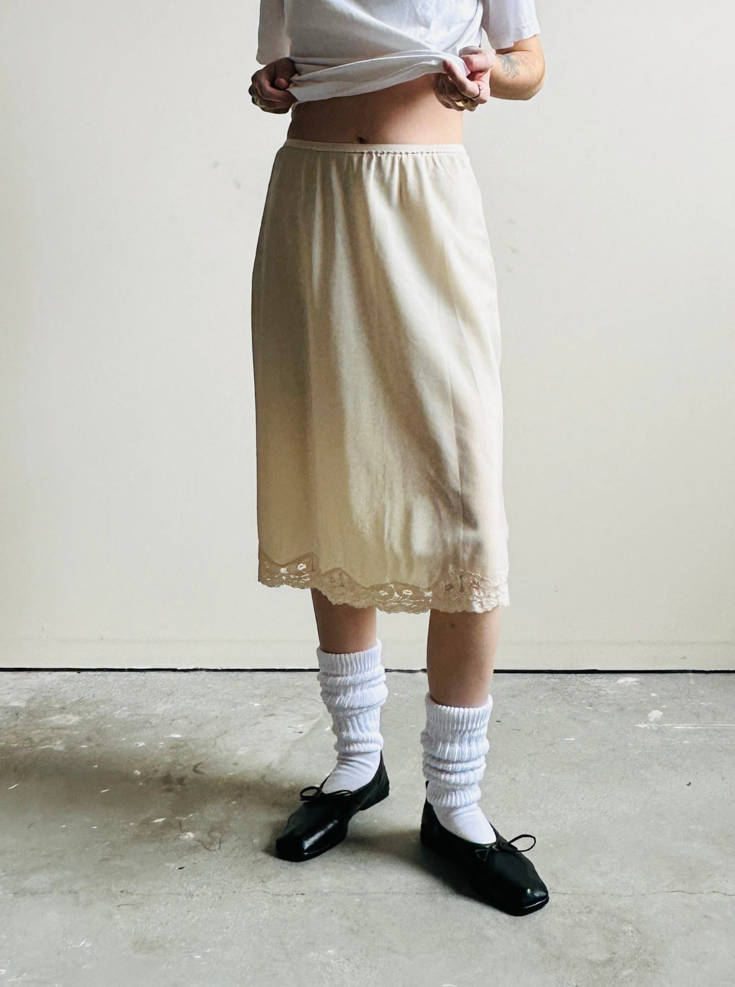 Off-White Vintage Slip Skirt (S)