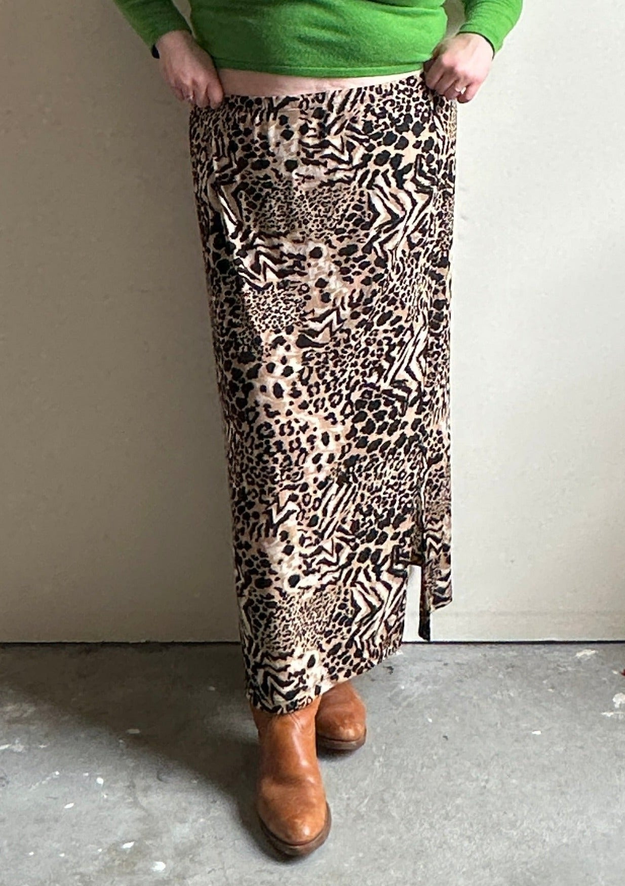 Vintage Leopard Print Skirt (4X/5X)